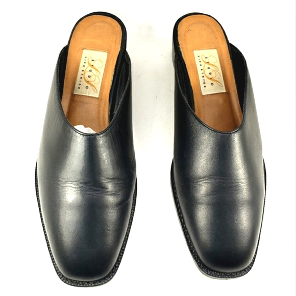 Life Stride Studio, Black Leather Slip On, Square Toe Mules. Women's Size 7.5M - Picture 5 of 12